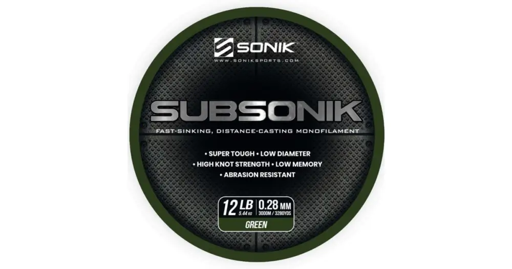 Časově Omezené Sonik Vlasec Subsonik Green 3000 m - 0,38 mm 9,97 kg