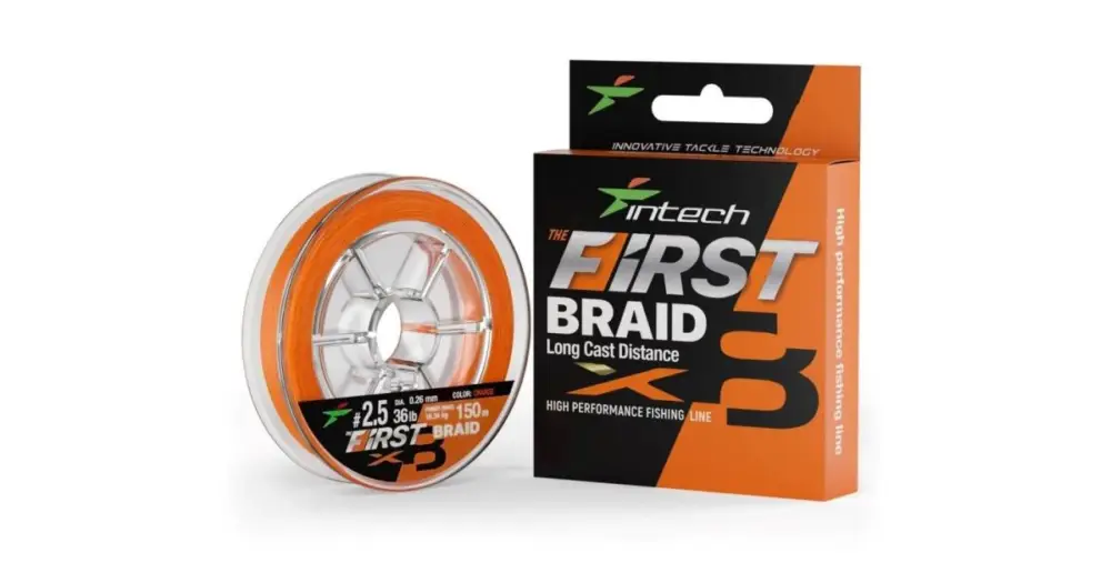 Cenová Bomba Intech First Splétaná Šňůra Braided Line Braid X8 Orange 150 m - 0,26 mm 16,33 kg