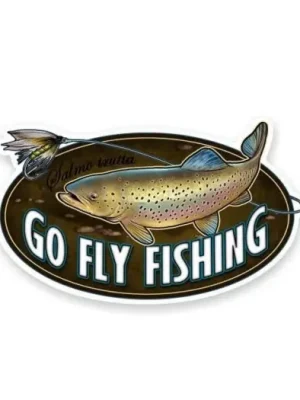 4ANGLERSDESIGN Samolepka 19 Go Fly Fishing Must-Have