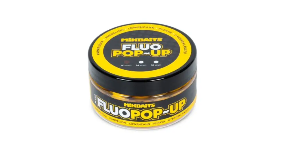 Dokud Zásoby Vydrží Mikbaits Mini Plovoucí Boilie Fluo 100 ml 10 mm - Pampeliška