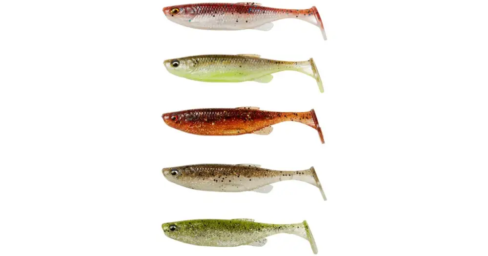 Savage Gear Gumová Nástraha Fat Minnow T Tail Clearwater Mix 5 ks - 9 cm 7 g Vrácení Zdarma