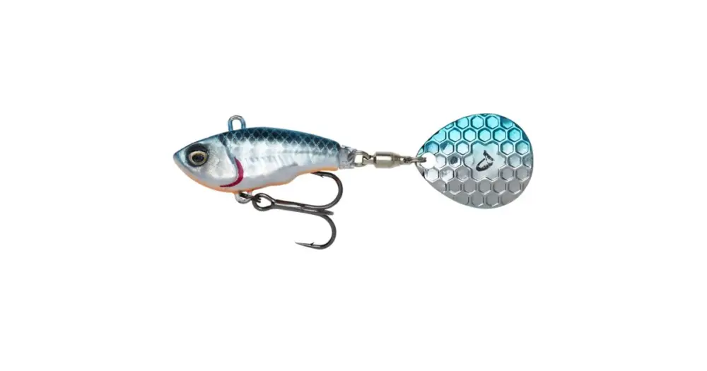 Víkendová Akce Savage Gear Fat Tail Spin Sinking Blue Silver - 8 cm 24 g
