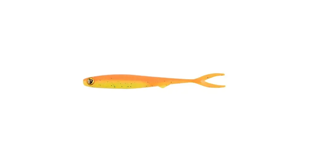 Akční Cena Fox Rage Gumová Nástraha Slick Finesse Super Soft UV Orange Chartreuse - 9 cm