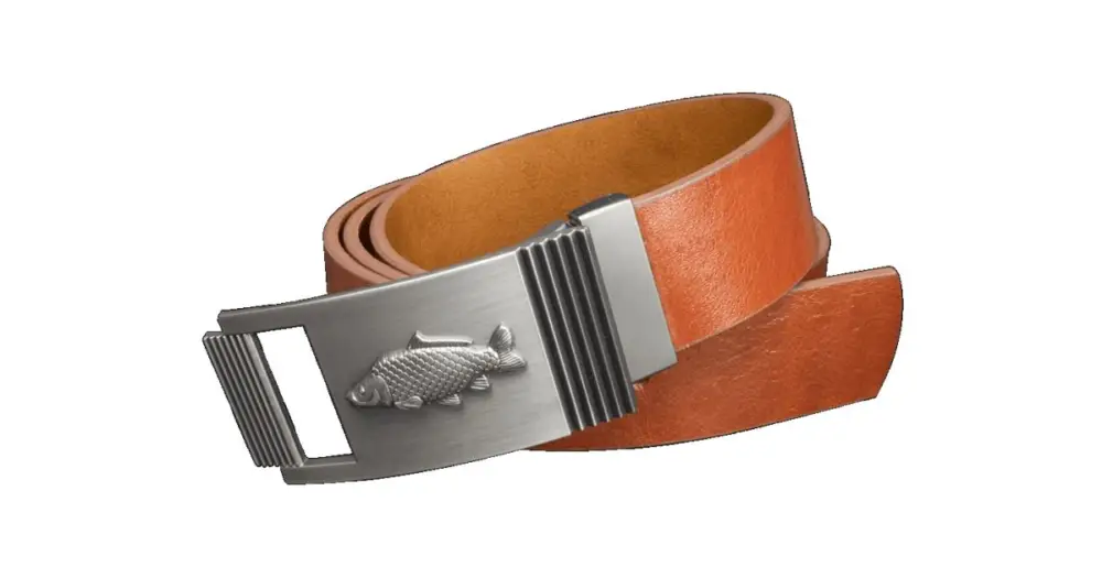 Kožený Opasek Kapr 40 mm Vruby Hnědý - Délka 110 cm (102,5 cm - 117,5 cm) Nejprodávanější
