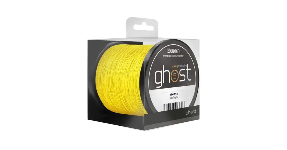 Delphin Splétaná Šňůra Ghost 4+1 Žlutá - 0,16 mm - 8,2 kg - 600 m Ihned K Objednání