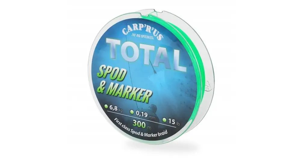 Carp´R´Us Splétaná Šňůra Total Spod Marker Braid Fluo Zelená 0,19 mm 6,8 kg Autentický