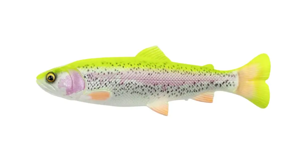 Savage Gear Gumová Nástraha 4D Linethru Pulsetail Trout Slow Sink Lemon Trout Nová Kolekce