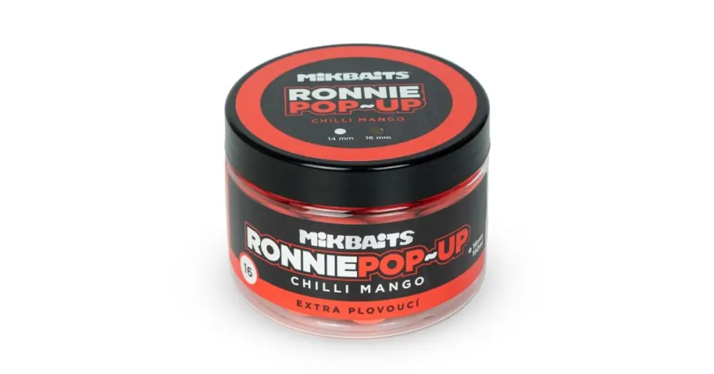 Tovární Cena Mikbaits Plovoucí Boilie Ronnie Chilli Mango 150 ml - 16 mm