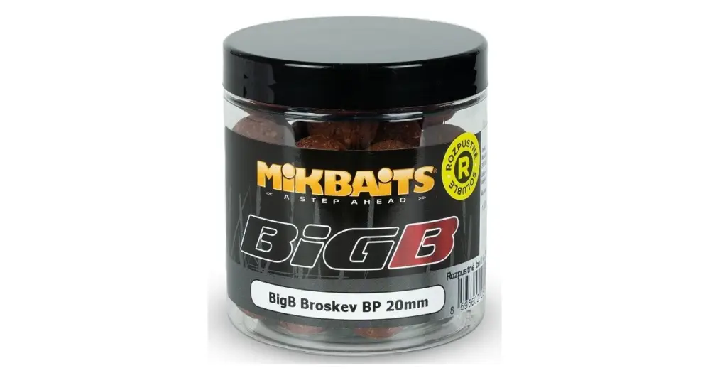Odeslání Ihned Mikbaits Rozpustné Boilies BigB Broskev Black Pepper 250 ml - 20 mm