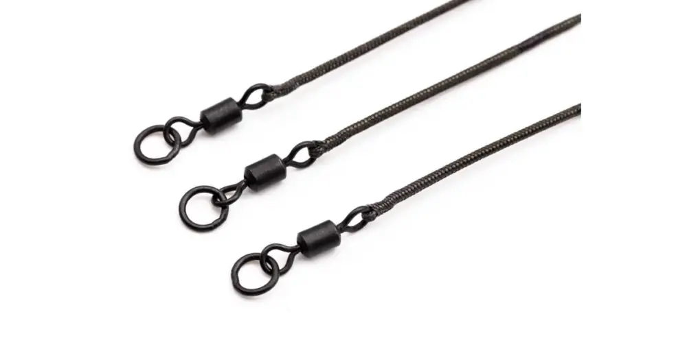 Bezpečná Platba Korda Návazce Kable Leadcore Leader Ring Swivel 50 cm - Weed
