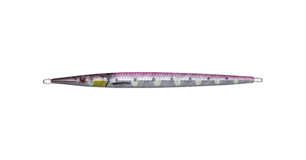 Horká Nabídka Savage Gear 3D Needle Jig Sinking Pink Flash Glow Dots PHP - 19 cm 80 g