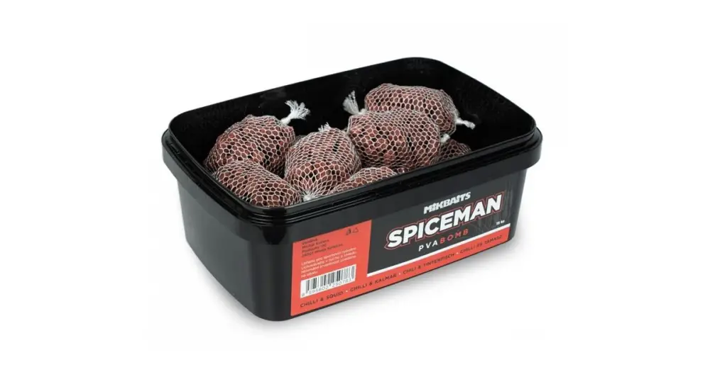 Mikbaits PVA Bomb Spiceman Chilli Squid 700 g 6 mm Časově Omezené