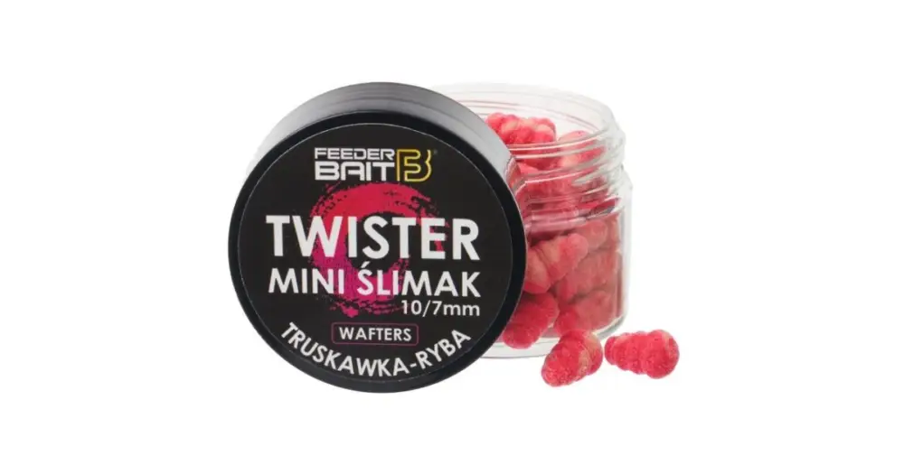 FeederBait Twister Mini Šlimak Wafters 10/7 mm 25 ml - Jahoda/Ryba Přímo Od Výrobce