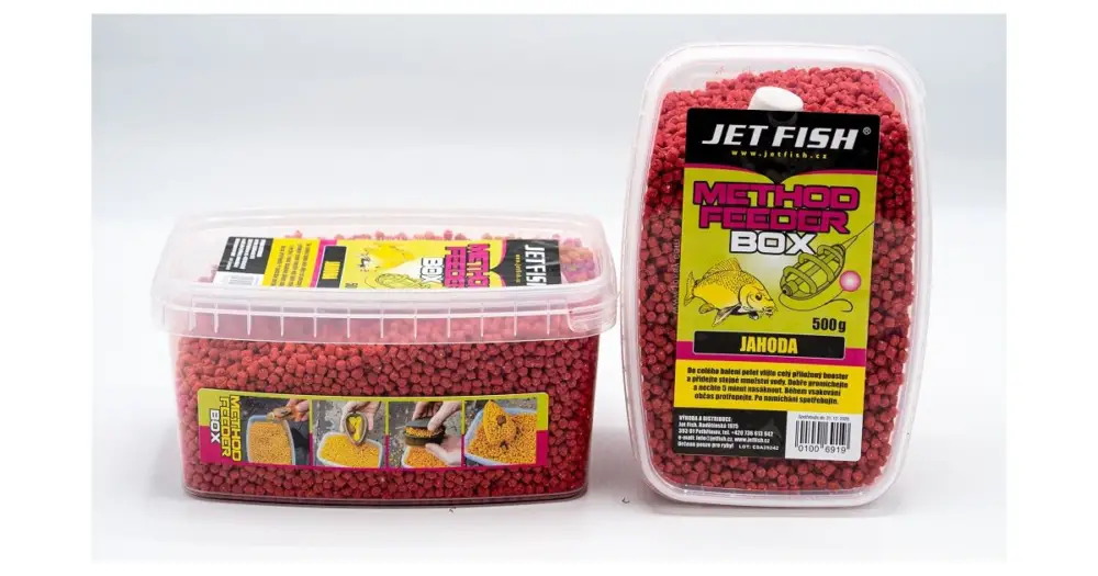 Jet Fish Pelety Feeder Method Box 500 g - Jahoda Sleva