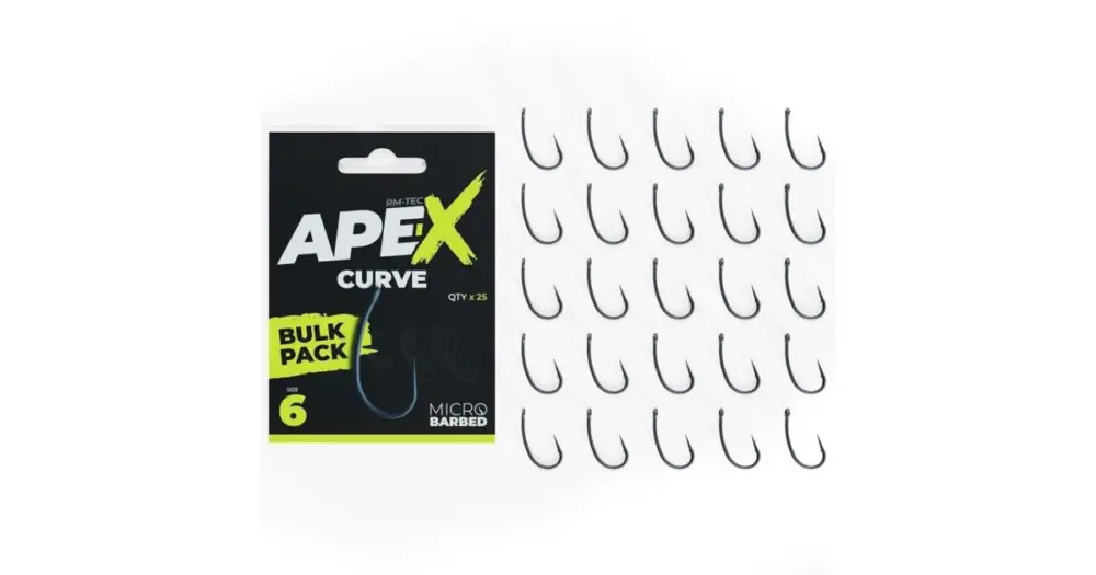 RidgeMonkey Háčky Ape-X Curve Barbed Bulk Pack 25 ks - 4 Novinka