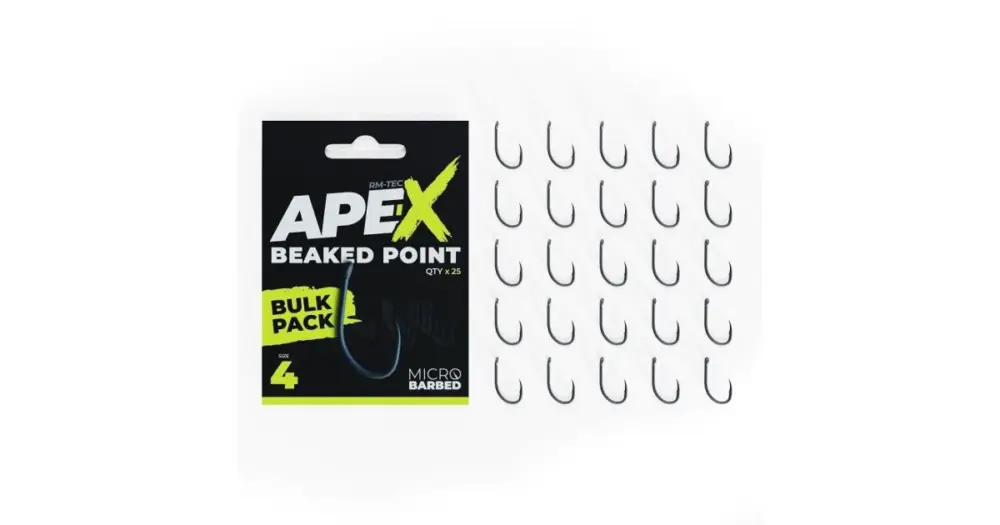Značkový RidgeMonkey Háčky Ape-X Beaked Point Barbed Bulk Pack 25 ks - 4