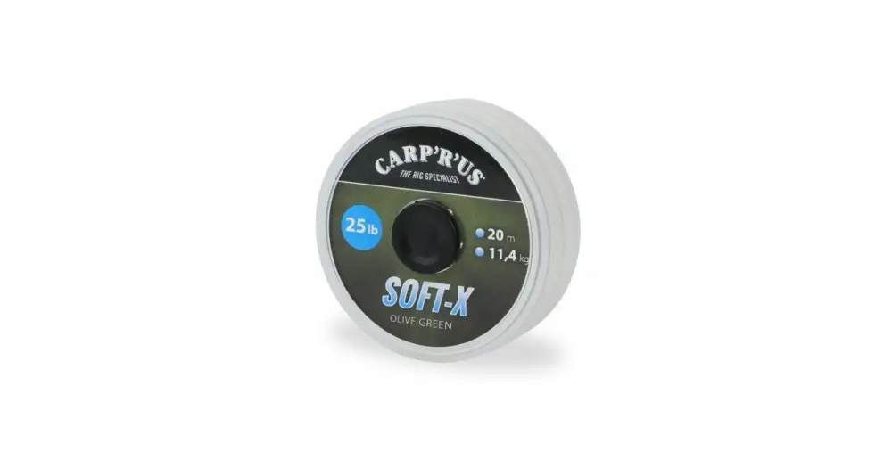 Poslední Šance Carp´R´Us Návazcová Šňůrka Soft-X Olive Green 20 m - 45 lb