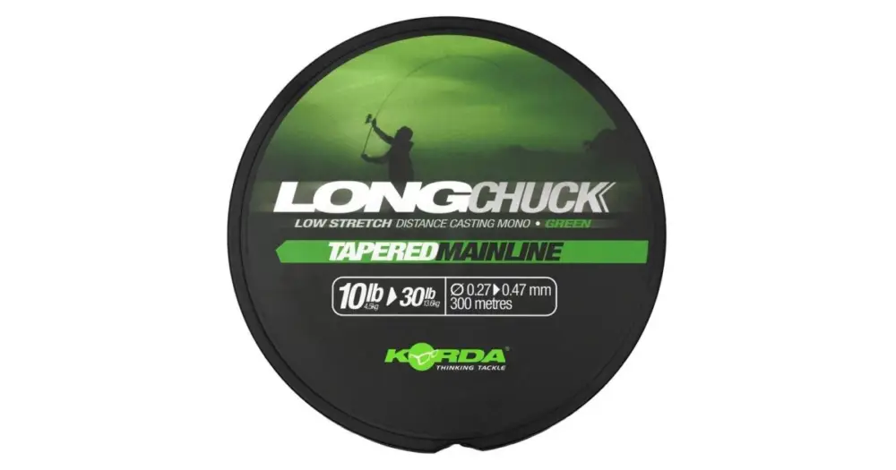 Akční Nabídka Korda Ujímaný Vlasec LongChuck Tapered Mainline Green - 0,27-0,47 mm 10-30 lb
