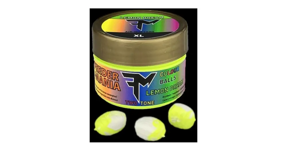 Akční Cena Feedermania Colour Balls Two Tone 6 ks XL - Lemon Dream
