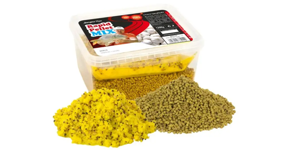 Benzar Mix Pelety Rapid Mix 1200 g - Česnek (žlutá) Autentický