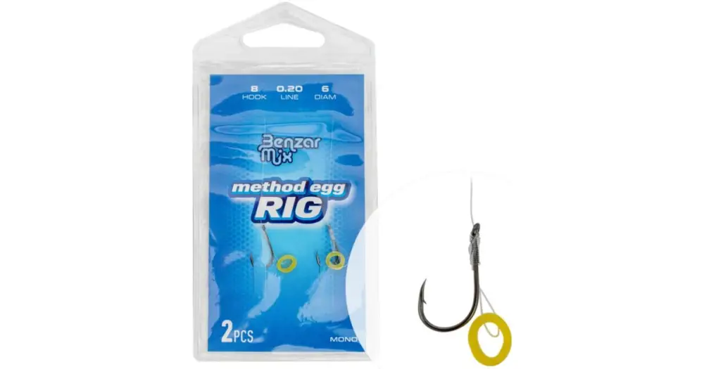 Benzar Mix Návazec Method Egg Rig 13 cm 2 ks - Háček 10 Ověřený