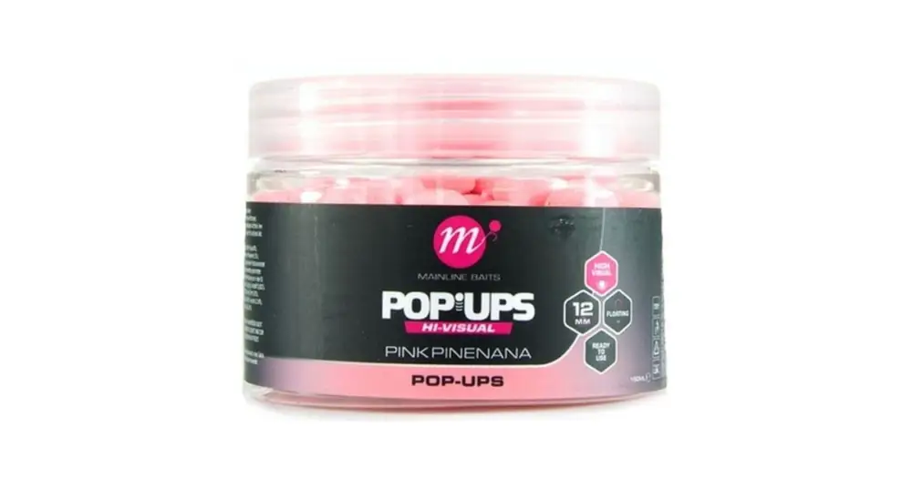 Mainline Plovoucí Boilie High Visual Mini Pop Ups Pink Pinenana 12 mm Pouze Dnes