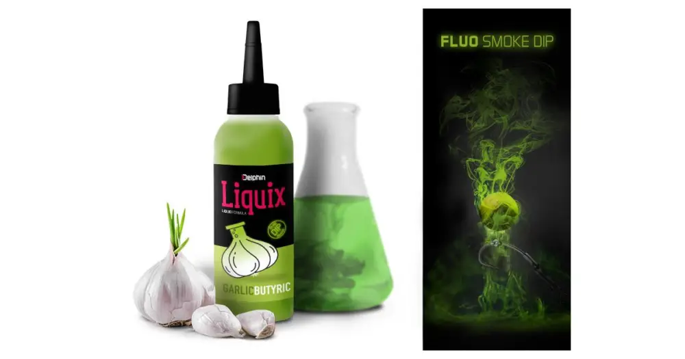 Vrácení Zdarma Delphin Fluo Dip D Snax Liquix 100 ml - Česnek Butyric