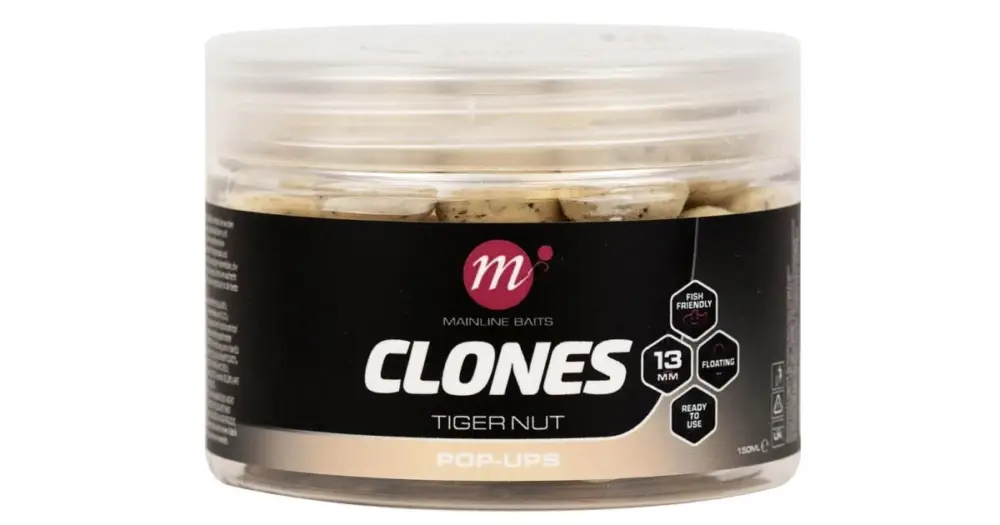 Přímo Od Výrobce Mainline Plovoucí Boilies Clones Pop Ups 13 mm 150 ml Tiger Nut