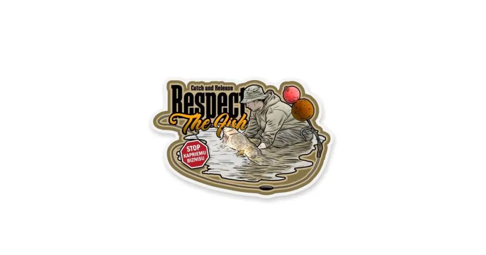 Nízká Cena 4ANGLERSDESIGN Samolepka 52 Catch and Release Respect The Fish SK