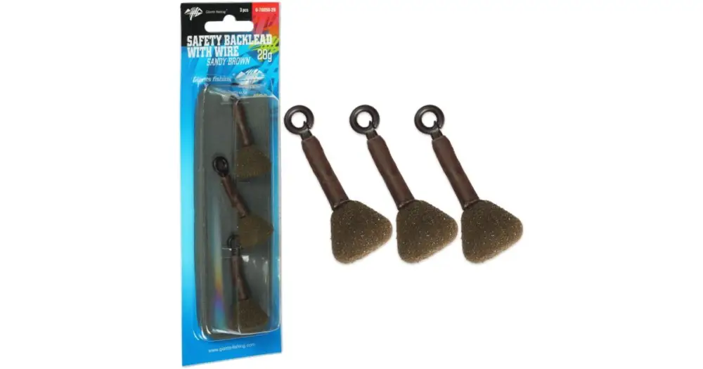 Giants Fishing Zátěž Safety Backlead With Wire Sandy Brown 3 ks - 28 g Nová Kolekce