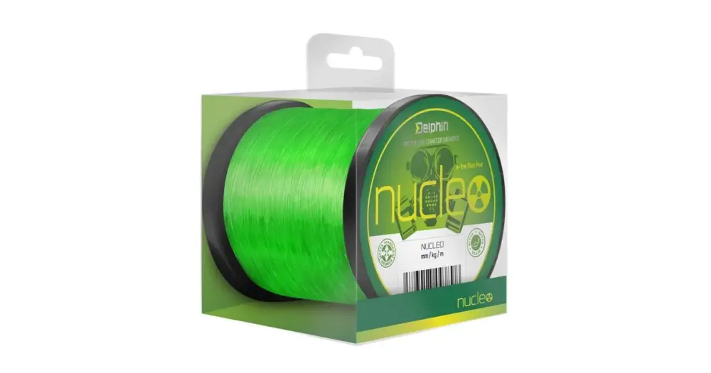 Delphin Vlasec Nucleo Fluo Zelený - Průměr 0,35 mm Nosnost 10,4 kg Návin 1100 m Dokud Zásoby Vydrží