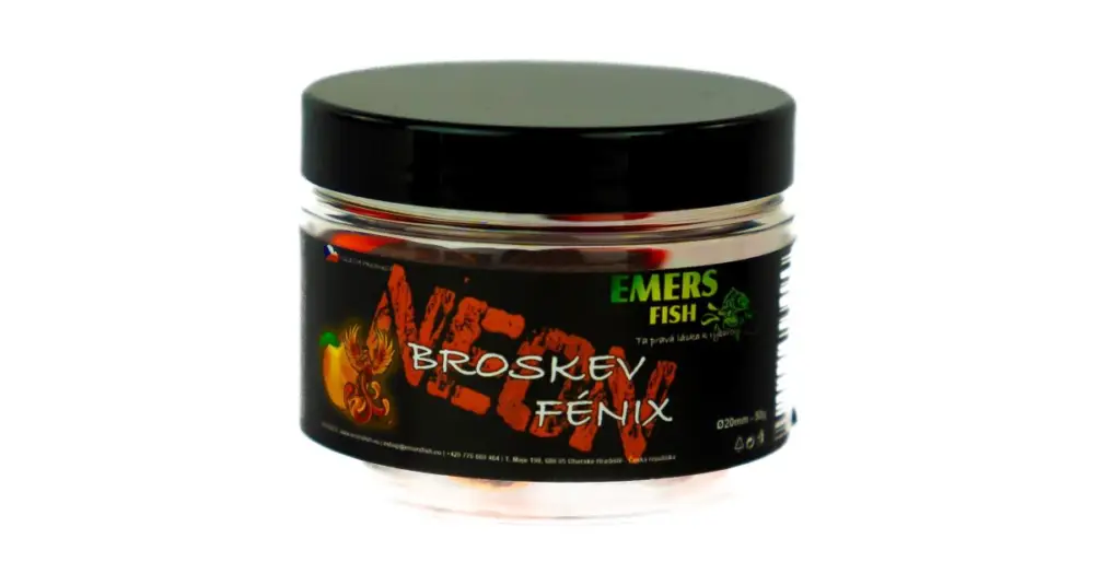 Emersfish Boilie Neonky Broskev Fénix 50 g - 20 mm Rychlé Dodání