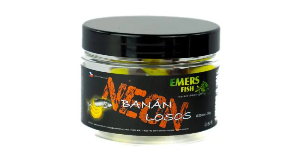 Výhodná Nabídka Emersfish Boilie Neonky Banán Losos 50 g - 24 mm