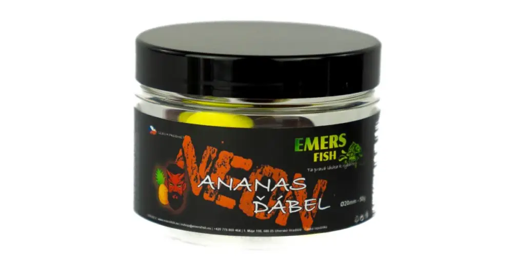 Ověřený Emersfish Boilie Neonky Ananas Ďábel 50 g - 20 mm