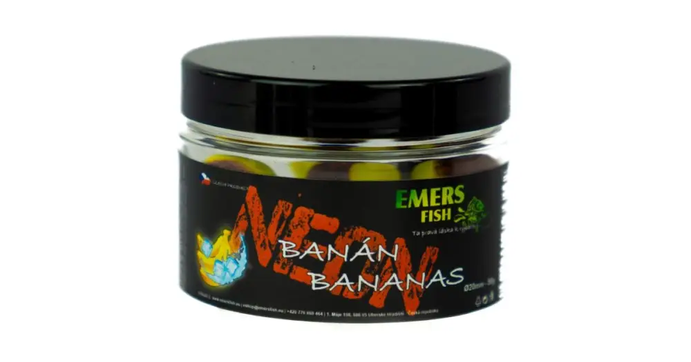 Emersfish Boilie Neonky Banán Bananas 50 g - 24 mm Zlevněný