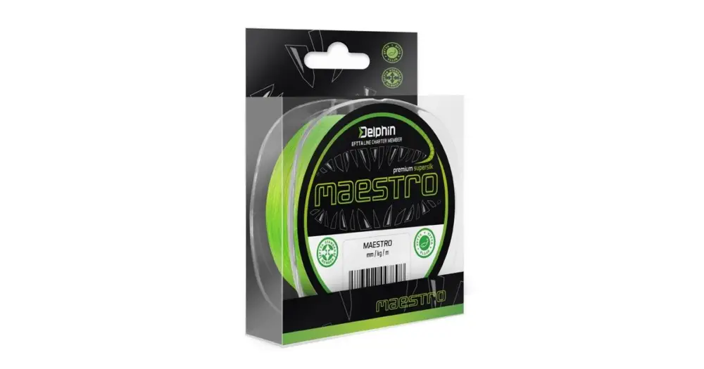 Delphin Splétaná Šňůra Maestro Fluo Zelená 150 m - 0,21 mm 16 kg Levný
