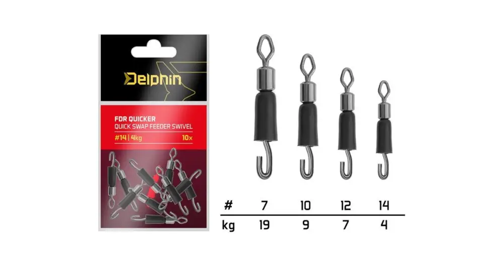 Nakupujte Hned Delphin Rychloobratlík S Gumičkou FDR Quicker 10 ks - Velikost 14 Nosnost 4 kg
