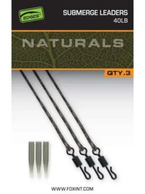 Akce Fox Montáž Naturals Submerged Leaders 75 cm 3 ks - 40 lb