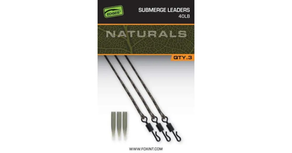 Akce Fox Montáž Naturals Submerged Leaders 75 cm 3 ks - 40 lb