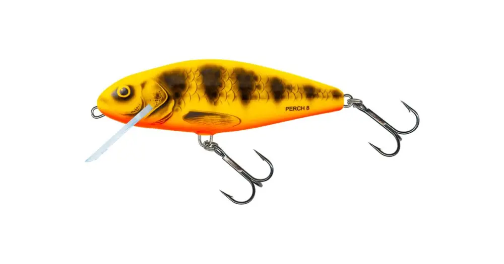 Horká Nabídka Salmo Wobler Perch Floating Yellow Red Tiger