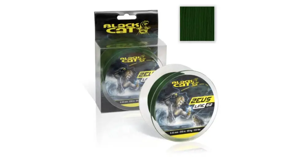 Black Cat Splétaná Šňůra Zeus Line G2 250 m - 0,55 mm 69 kg Akční Cena