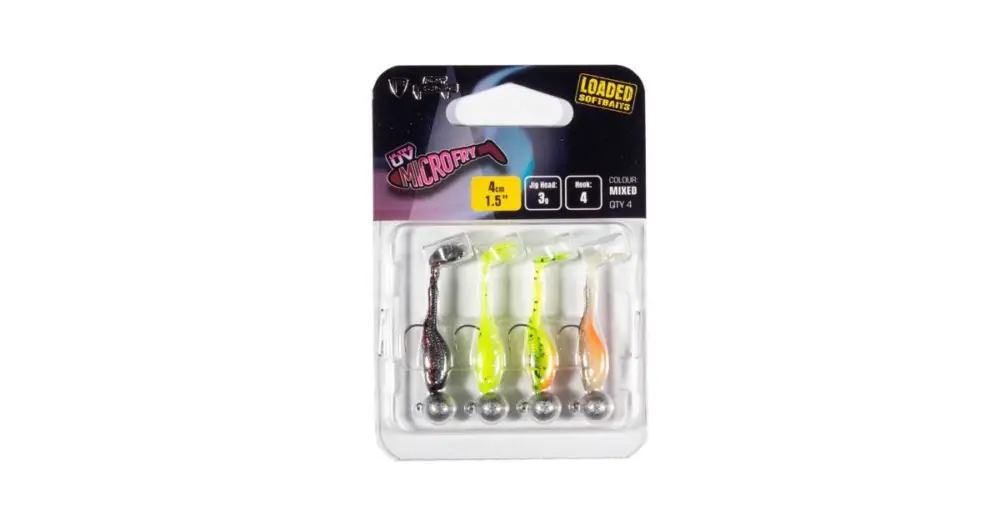 Speciální Cena Fox Rage Gumová Nástraha UV Micro Fry Mixed Colour Loaded Lure Pack