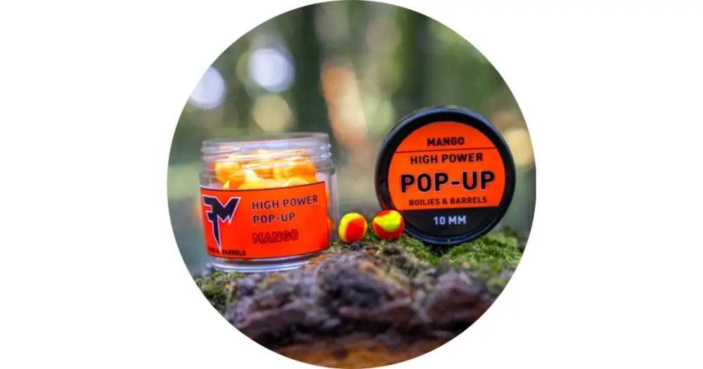 Nejprodávanější Feedermania Plovoucí Nástrahy High Power Pop-Up Boilies & Barrels 10 mm - Mango