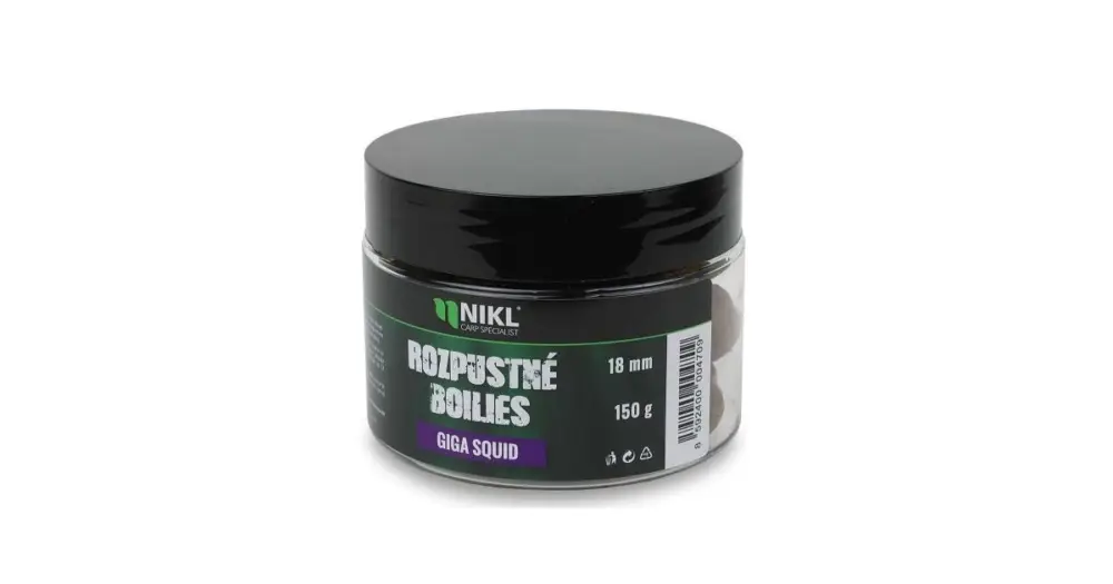 Akční Nabídka Nikl Rozpustné Boilies Giga Squid 150 g - 18 mm