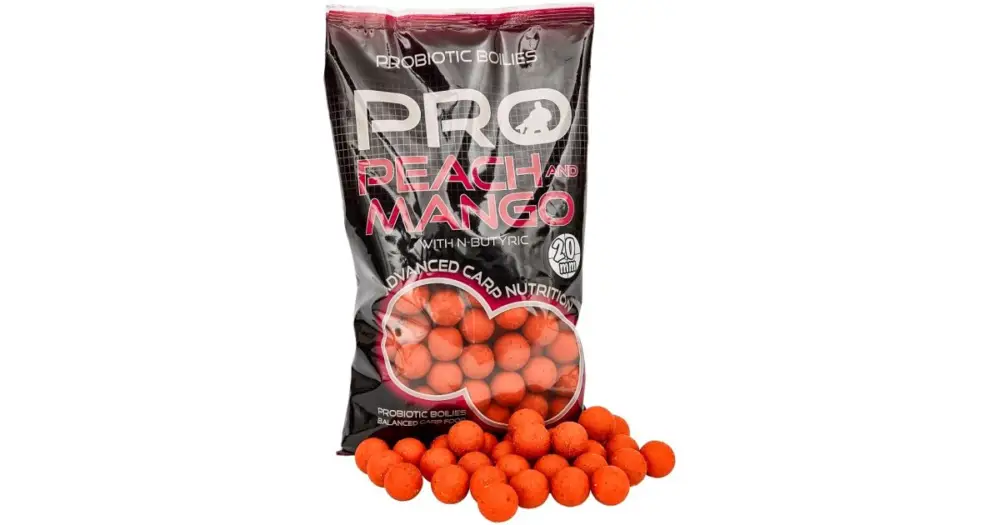 Poslední Šance Starbaits Boilie Probiotic Peach Mango + N-Butyric - 800 g 24 mm
