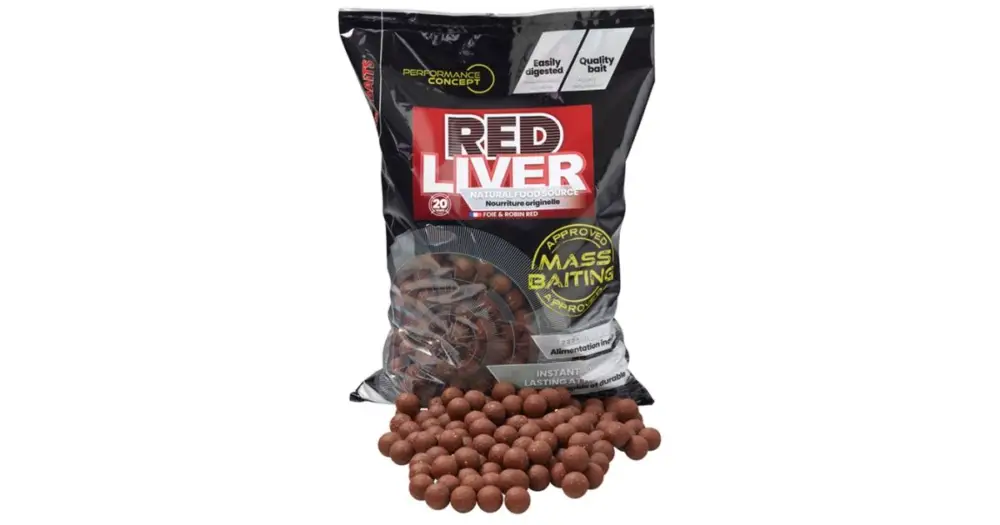 Nejlepší Volba Starbaits Boilie Red Liver Mass Baiting 3 kg - 24 mm