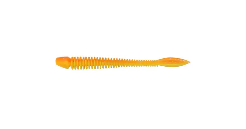 Sleva Berkley Gumová Nástraha PowerBait Power Flail Fluorescent Orange Sunshine Yellow - 5 cm 12 ks