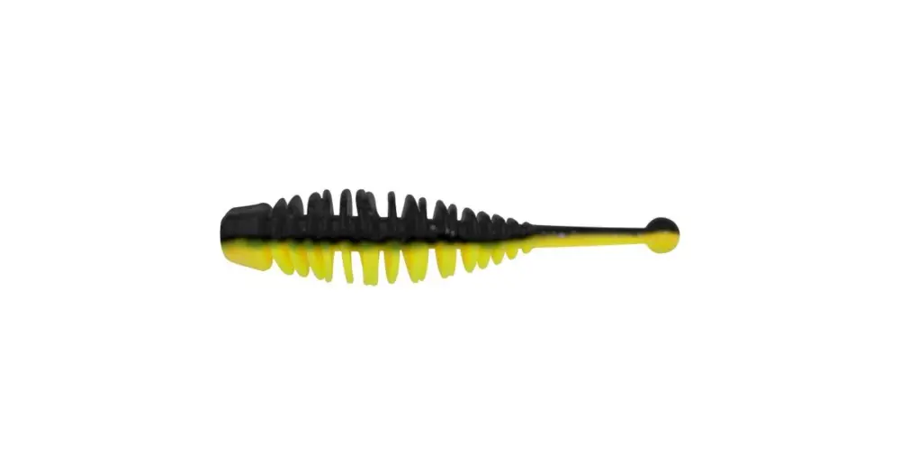 Dokud Zásoby Vydrží Berkley Gumová Nástraha PowerBait Power Naiad Black Sunshine Yellow - 3 cm 12 ks