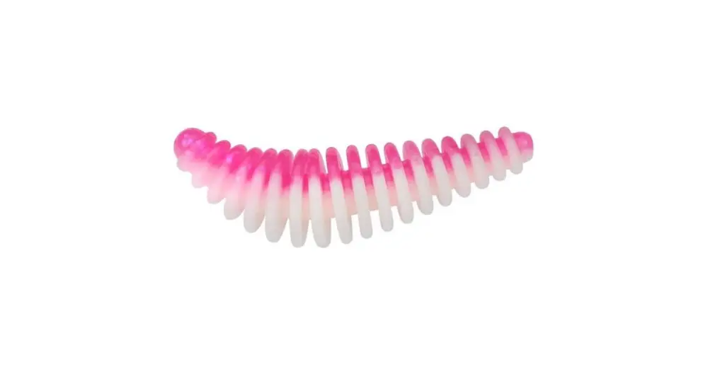 Značkový Berkley Gumová Nástraha PowerBait Power Pupa Pink White - 3,5 cm 10 ks