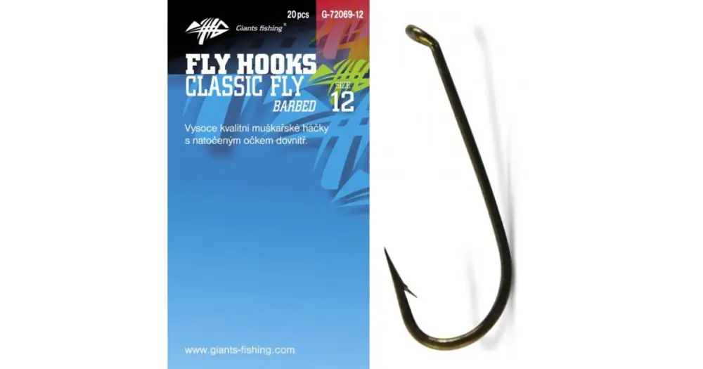 Giants Fishing Háček Muškařský Classic Fly 20 ks - Velikost 6 Akční Cena